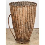 Antique French Vineyard Basket. Size: 31" x 21" x 18" (79 x 53 x 46 cm). CLICK HERE TO BID