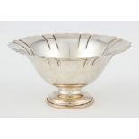 Silver Lobed Footed Bowl, marked Sterling A 508. 5.75"D x 2.75"H (15 x 7 cm). Weight: 5.6 ozt. CLICK