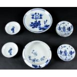 Antique Japanese Blue and White Vessels. Consisting of 4 early Meiji period white porcelain vessels