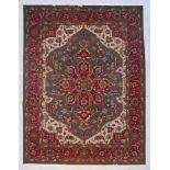 Soumak Heriz-Style Rug: 8'11" x 11'10" (272 x 361 cm), late 20th c., very good condition. Private