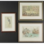 Group of 10 Framed Wood Engravings, several hand-colored examples: including Frank Leslie's Mag,