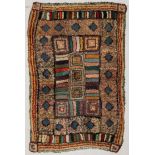 Antique American Hooked Rug: 2'10" x 4'6" (86 x 137 cm). Provenance: Kristina Barbara Johnson