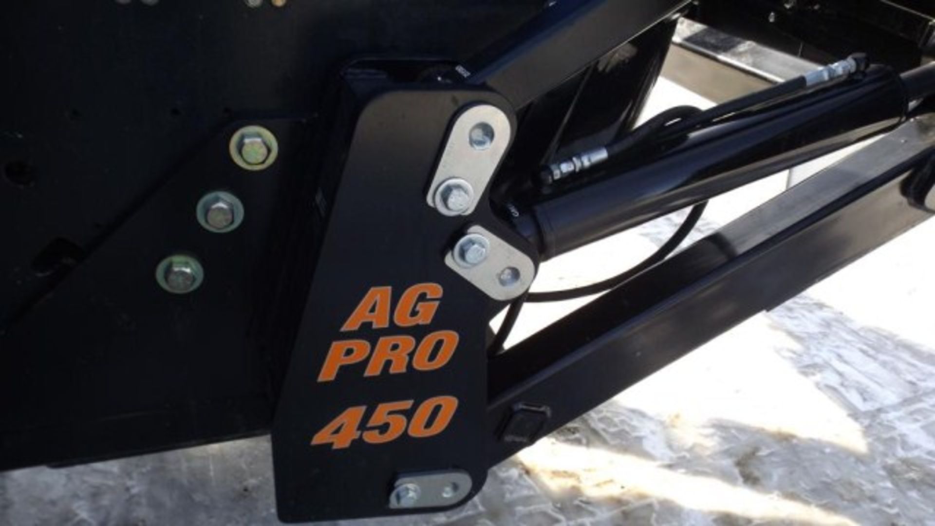 NEW" Ag Pro 450 Grouser 16' Front Blade & Bracket Selling off of TJ500, (Seller will remove if - Image 4 of 7