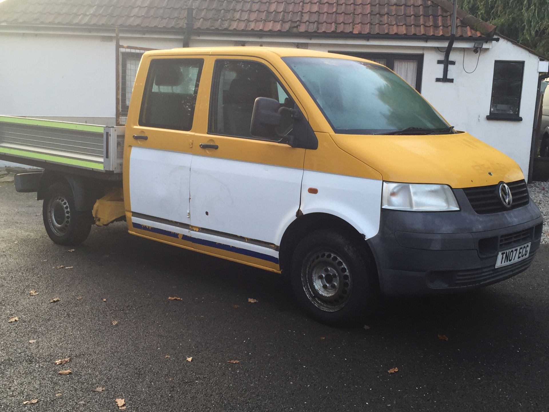 2007/07 REG VOLKSWAGEN TRANSPORTER T30 102 DOUBLE CAB LWB DROPSIDE ONE OWNER