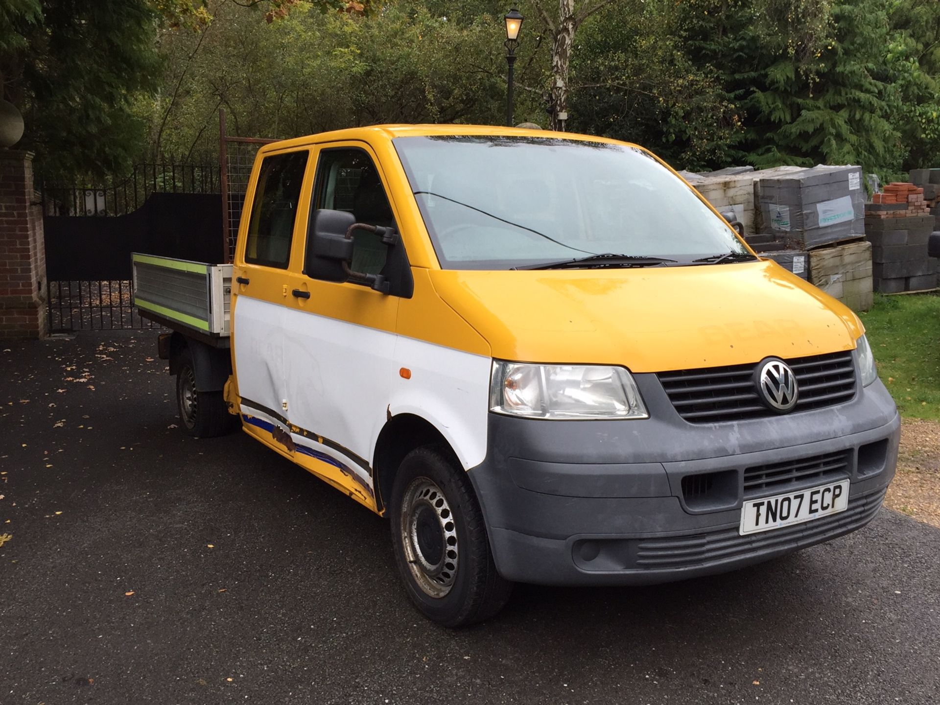 2007/07 REG VOLKSWAGEN TRANSPORTER T30 102 DOUBLE CAB LWB DROPSIDE ONE OWNER