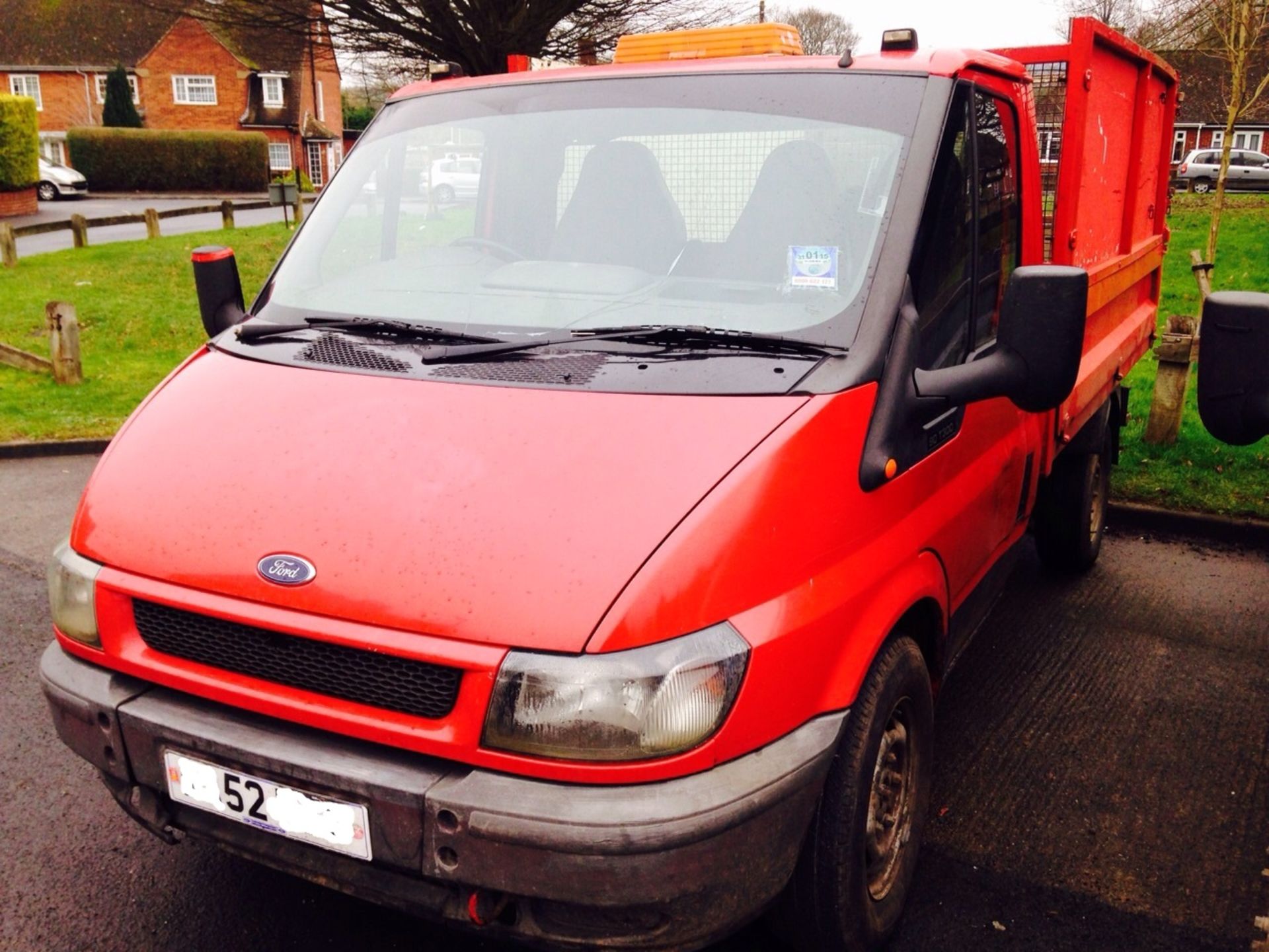 2003/52 REG FORD TRANSIT 300 TD LWB TIPPER IN RED GOOD CONDITION *NO VAT* - Image 2 of 6