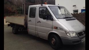 2004/54 REG MERCEDES SPRINTER 311CDI LWB DOUBLE CAB TIPPER *NO VAT*