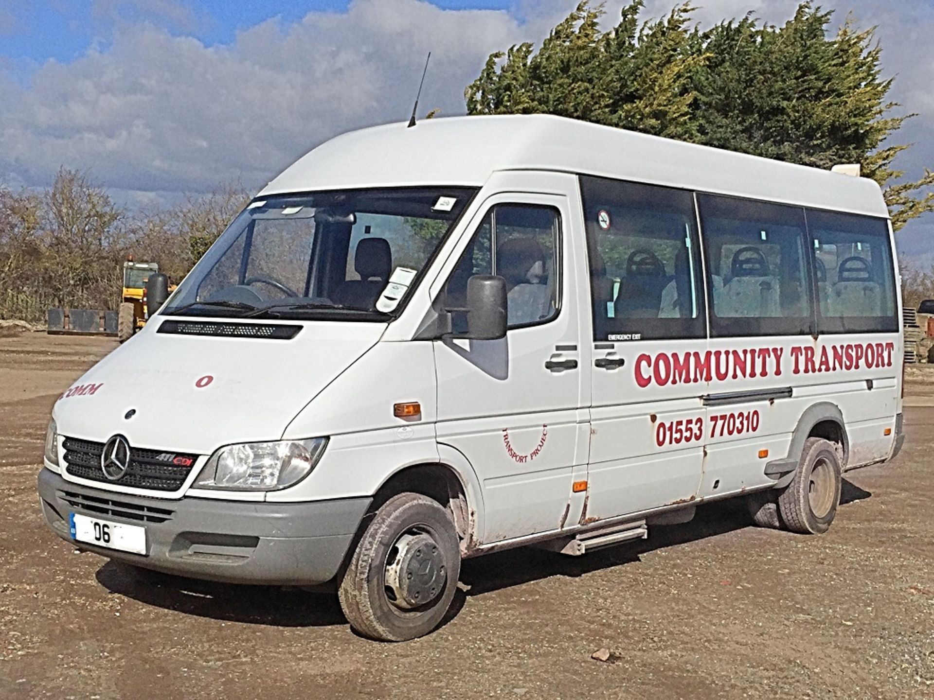 2006/06 REG MERCEDES SPRINTER 411 CDI LWB 16 SEATER MINI-BUS HI-ROOF *NO VAT* - Image 2 of 11