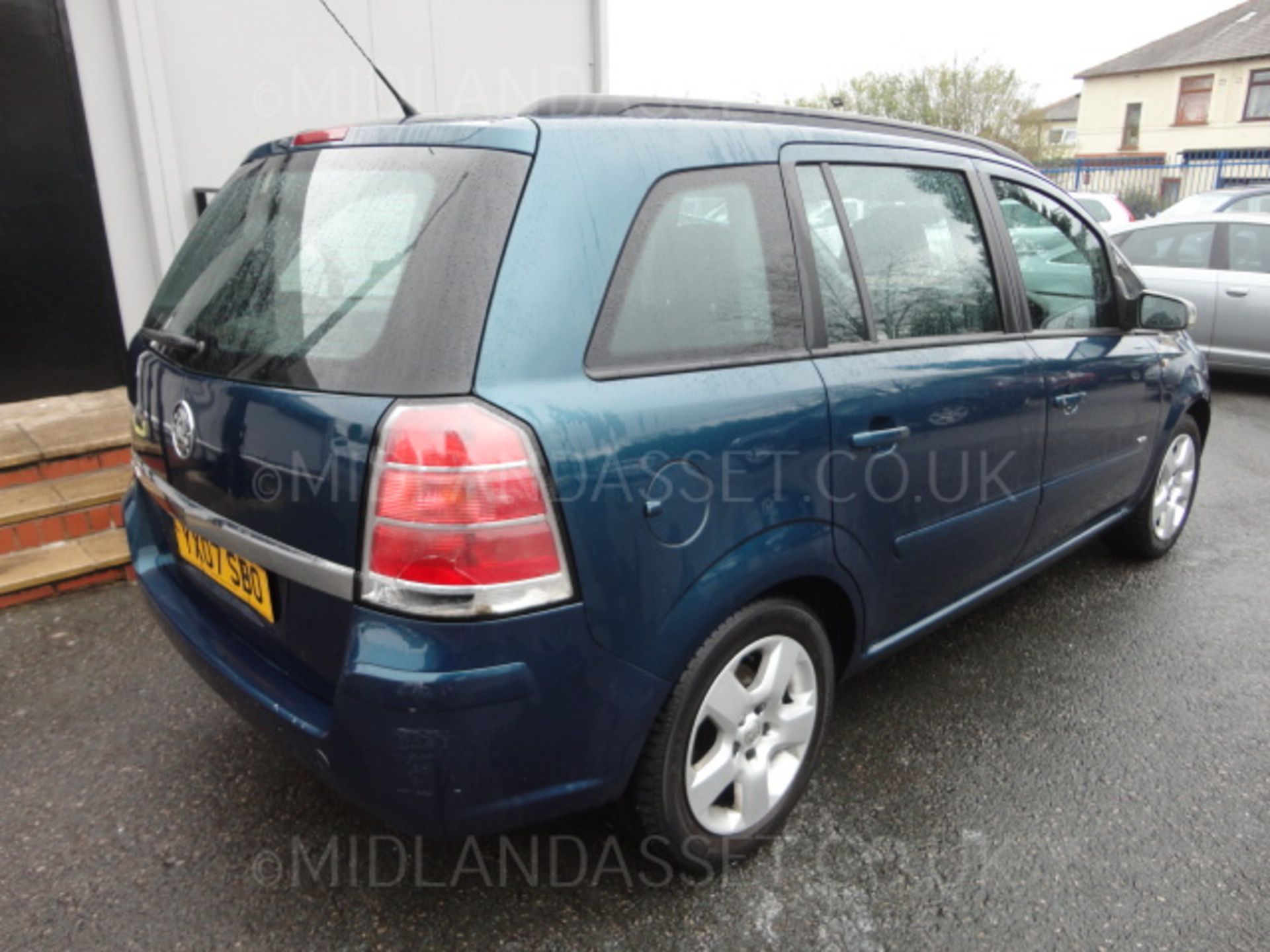 2007/07 REG VAUXHALL ZAFARI 1.6 16V CLUB 7 SEATER METALLIC TURQUOISE BLUE CAT-D *NO VAT* - Image 3 of 5