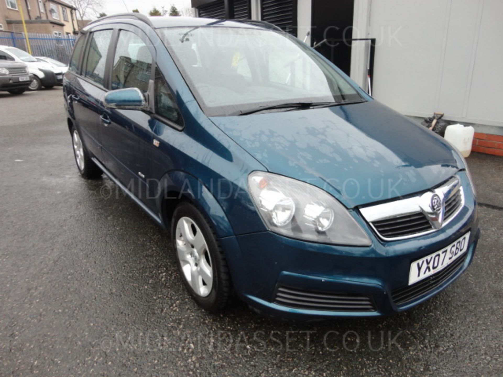 2007/07 REG VAUXHALL ZAFARI 1.6 16V CLUB 7 SEATER METALLIC TURQUOISE BLUE CAT-D *NO VAT*