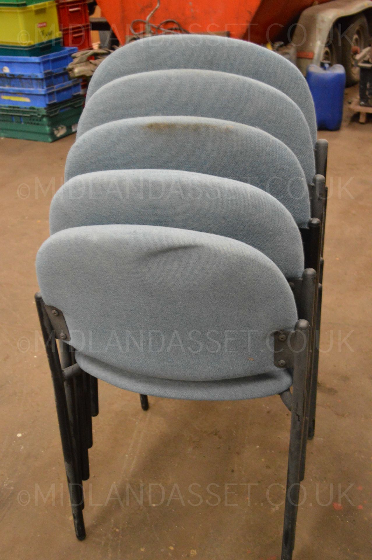 X5 BLUE CLOTH CHAIRS - USED CONDITION - Image 2 of 2