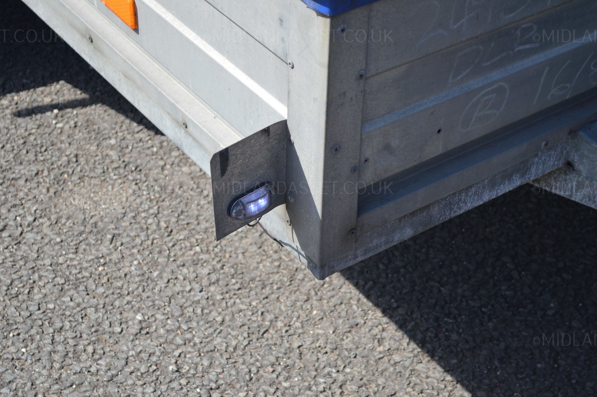 SINGLE AXLE BLUE BOX TRAILER WITH SPARE WHEEL *NO VAT* - Image 12 of 12