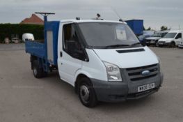 2008/ 08 REG FORD TRANSIT 100 T350M RWD TWIN WHEEL TIPPER *NO VAT*