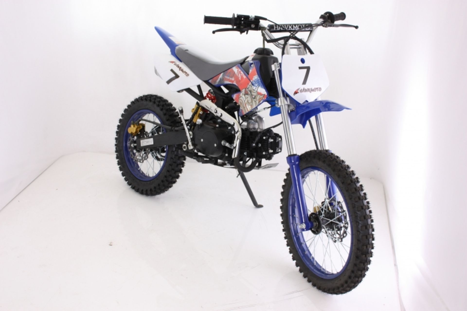 new 2015 Hawkmoto FX-125F 125cc Field Style Pit Bike - Blue MOTORBIKE - Image 2 of 4