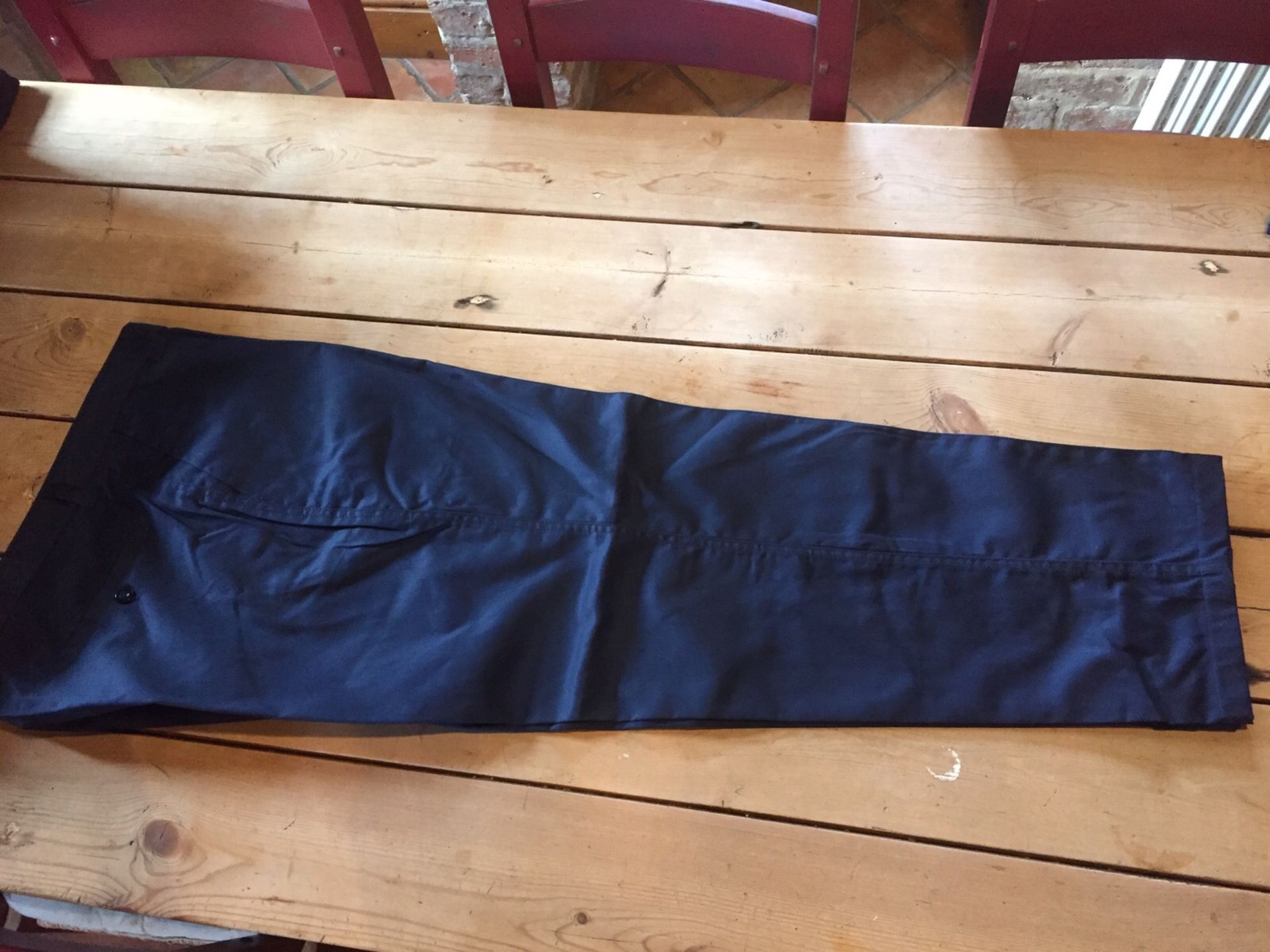 Job Lot 62 Pairs of Brand New mens UNEEK work trousers various sizes in blue - Image 4 of 10