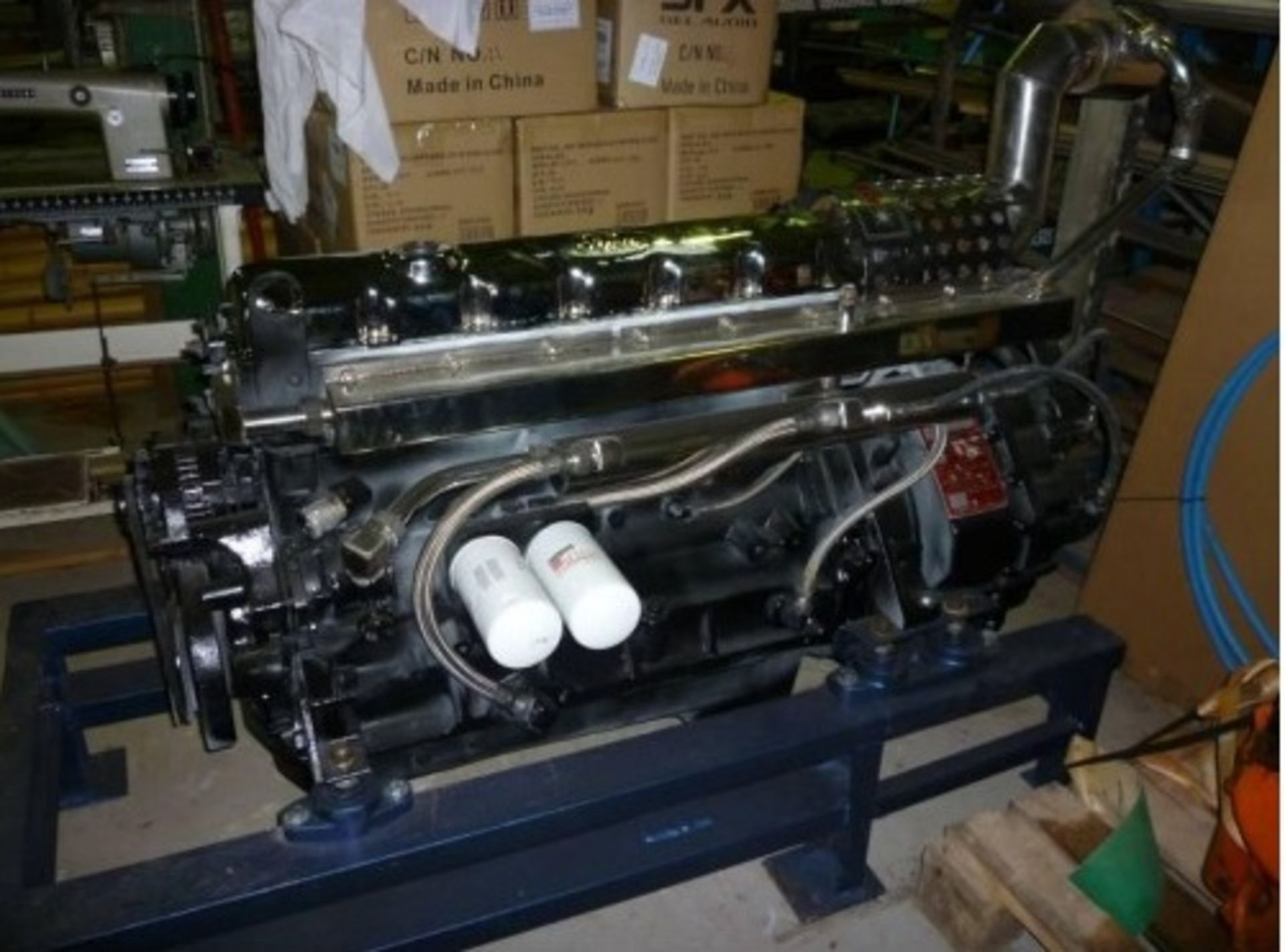 PAIR OF NEW MERLIN 7.8L 400 hp TURBO & INTERCOOLED MARINE DIESEL ENGINES - Image 7 of 9