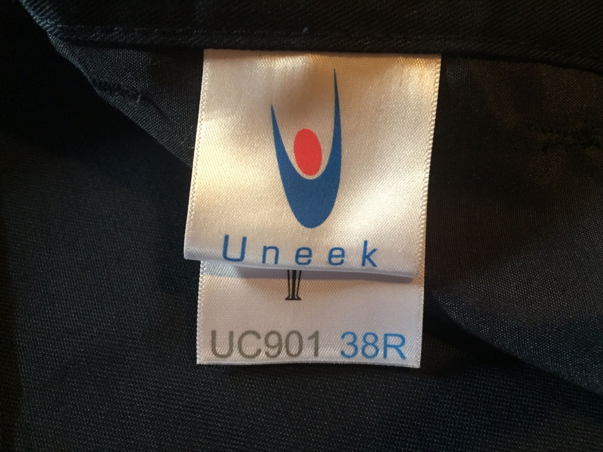 Job Lot 62 Pairs of Brand New mens UNEEK work trousers various sizes in blue - Image 9 of 10