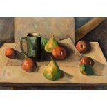 Peter Collis RHA (1929-2012) Still Life With Fruit oil on canvas laid on board signed lower right