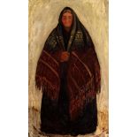 Grace Henry HRHA (1868-1953) Old Woman Of Achill oil on canvas 46 x 28cm (18.11 x 11.02in)