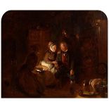 Thomas Clater RA (1789-1867) British Reading the Letter oil on canvas signed lower right 51 x