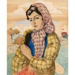 Harry Kernoff RHA (1900-1974) Connemara Girl (1954) watercolour signed lower right & dated '54 59