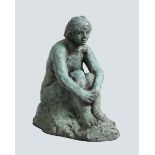 Elizabeth Le Jeune (b.1952) Seated Nude unique bronze 31 x 18 x 30cm (12 x 7 x 12in) Leinster