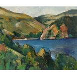 Peter Collis RHA (1929-2012) Lough Dan, Co. Wicklow oil on canvas signed lower right & bears