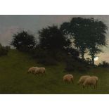 Joseph Malachy Kavanagh RHA (1856-1918) Whispering Leaves and Wandering Sheep oil on canvas signed