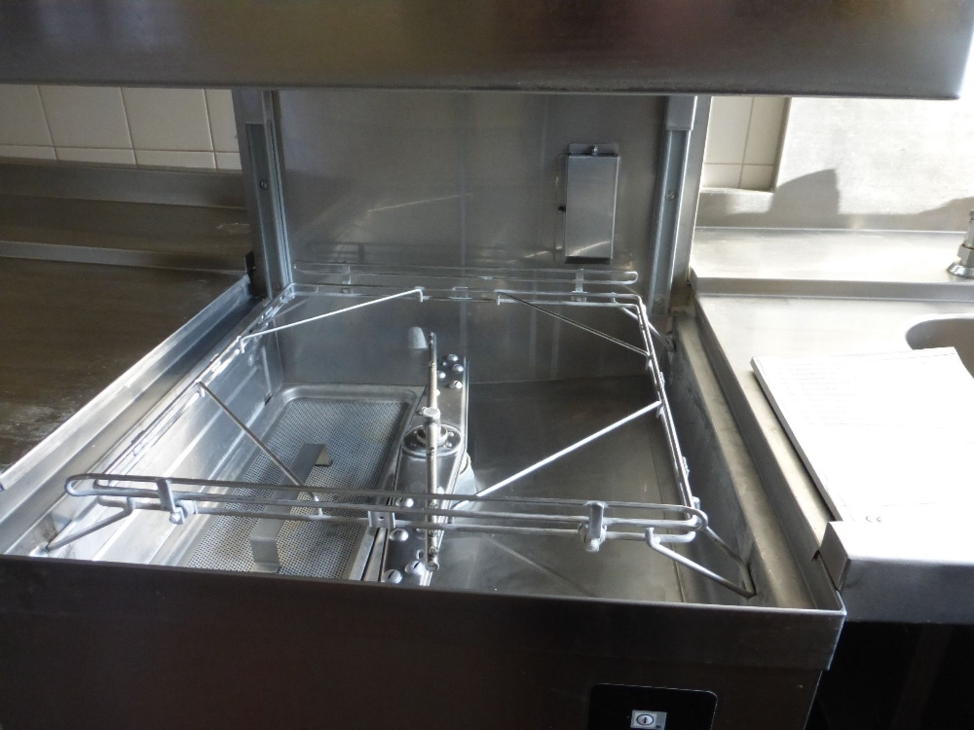 1 zanussi commercial stainless steel pass through dishwasher model no. LS-9/WT-55 with stainless - Image 2 of 6