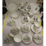 NV- 3 misc floral patterned part tea sets