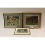 NV: 3 framed water colours by Olive Dring