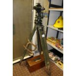 NV: 1 theodolite by E R Watts & Sons No 37879 with original tripod & various accessories in wooden