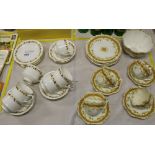 NV- a set of 6 ivy patterned Royal Kent tea cups and saucers with tea plates and a similar set of