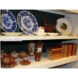 NV- 1 shelf of various china and books