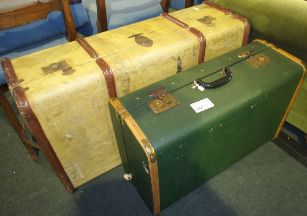 NV- 2 wooden bound cabin/storage trunks