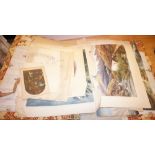 NV: 1 art portfolio containing a large quantity of original works by various artists