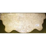 NV- a mottled marble shaped table top