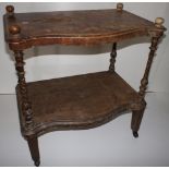 NV- a small mahogany two tier what-not