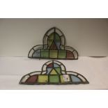 NV: a two part stained glass quatrefoil shaped window