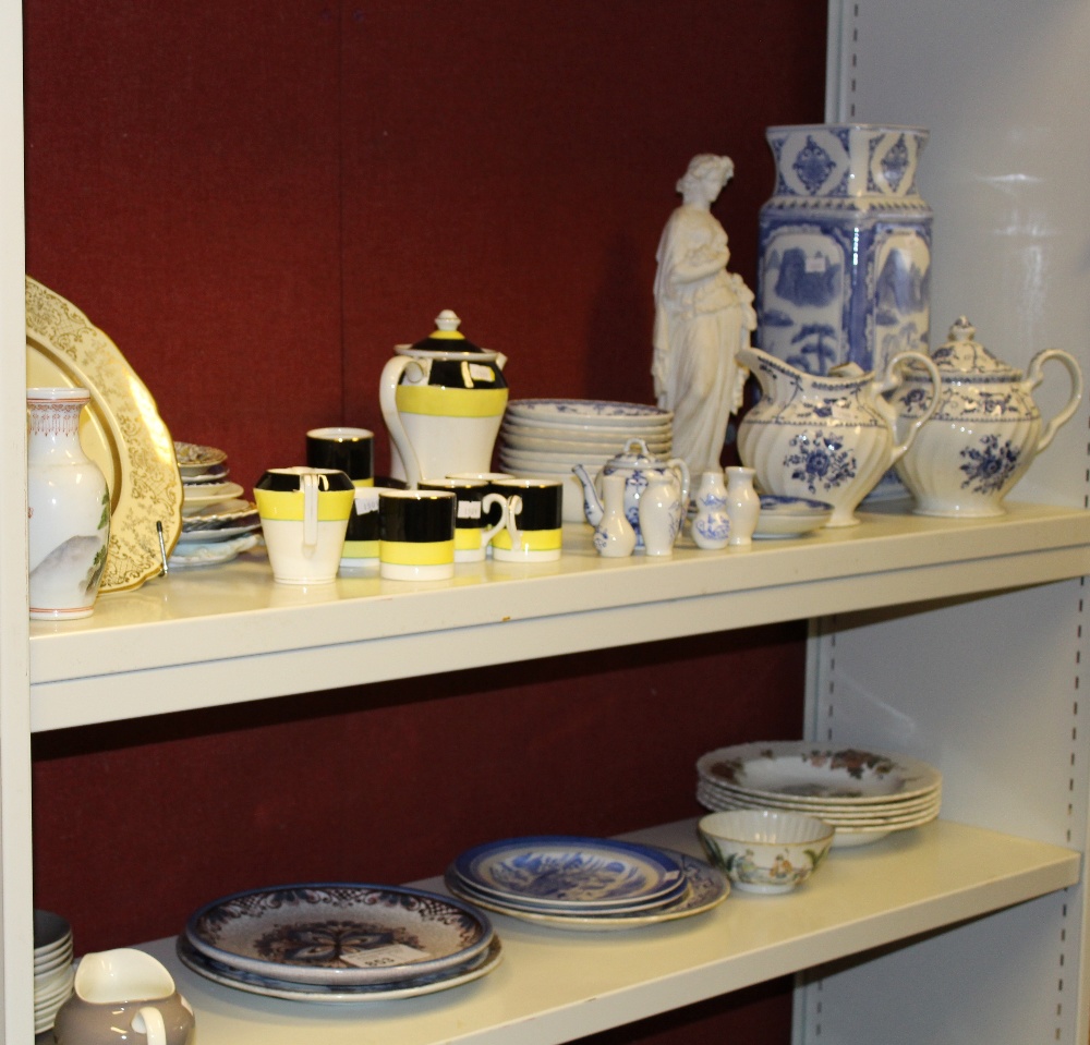 NV- 2 shelves of misc. decorative chinaware and ornaments