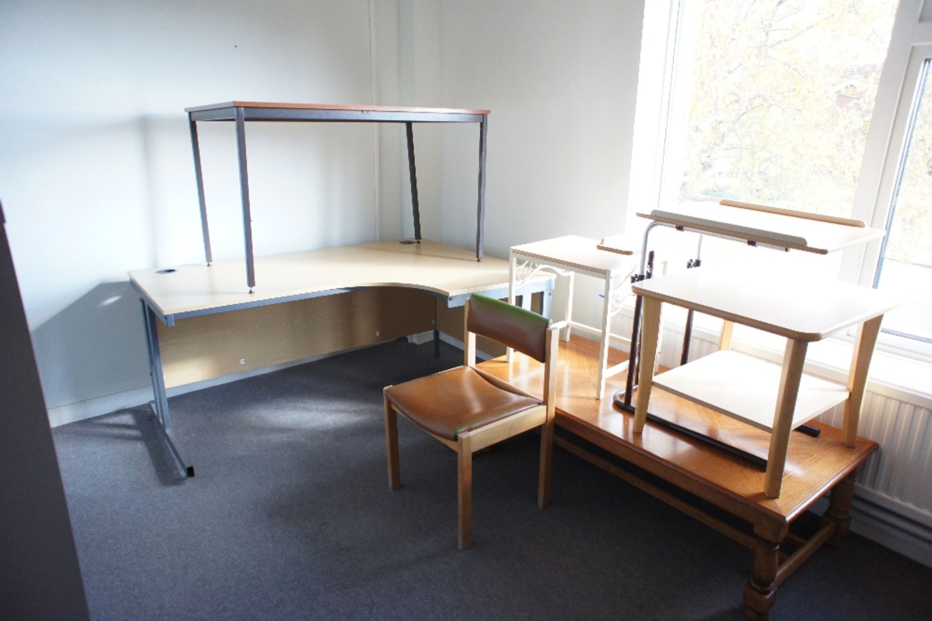 a quantity of miscellaneous office furniture and small tables etc. (located in room 23, Davey