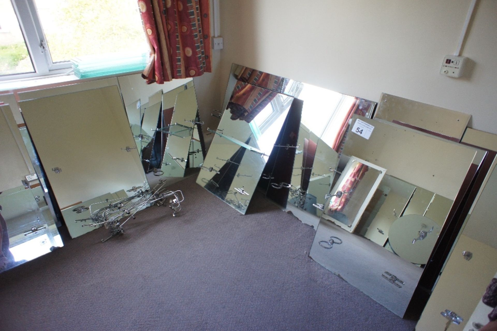 a large quantity of miscellaneous unframed bathroom wall mirrors and several small framed mirrors ( - Image 2 of 3