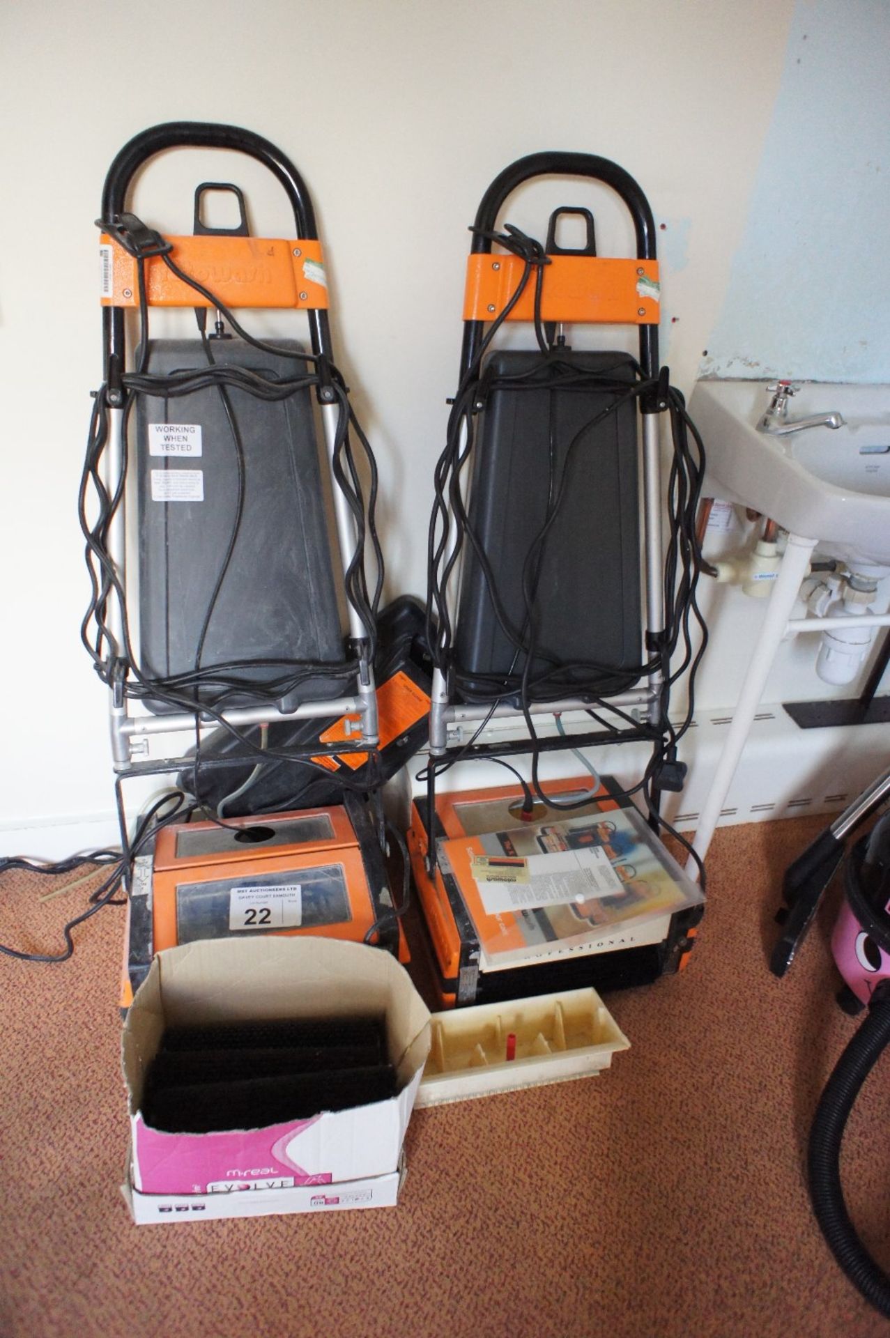 1 ROTOWASH professional “K” class floor cleaning machine and one similar machine (located in room 7,