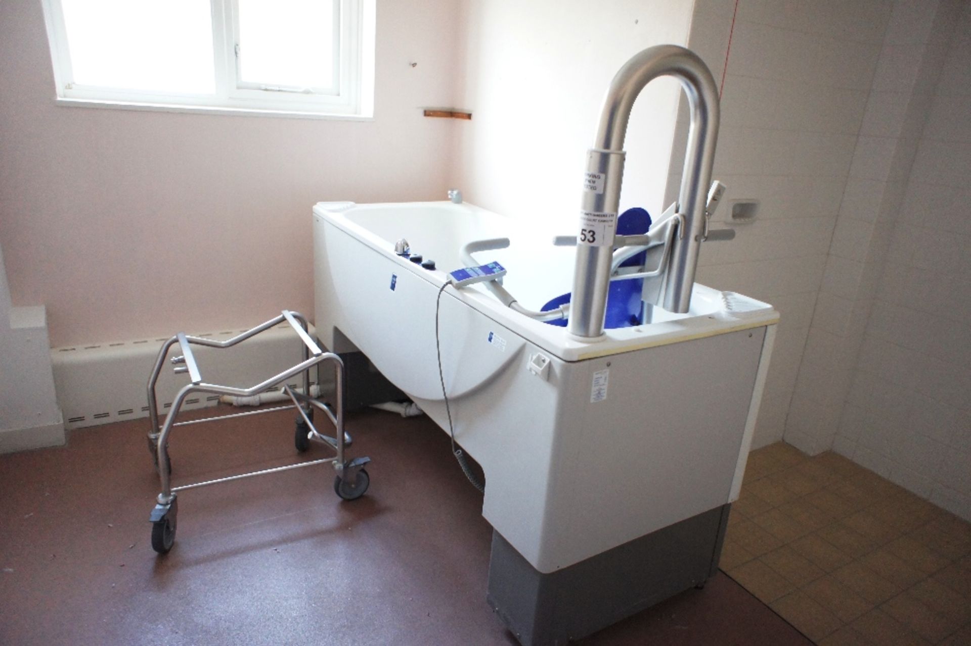 1 ARJO Malibu electrically operated rise and fall patient bath with inbuilt patient seat/lift,