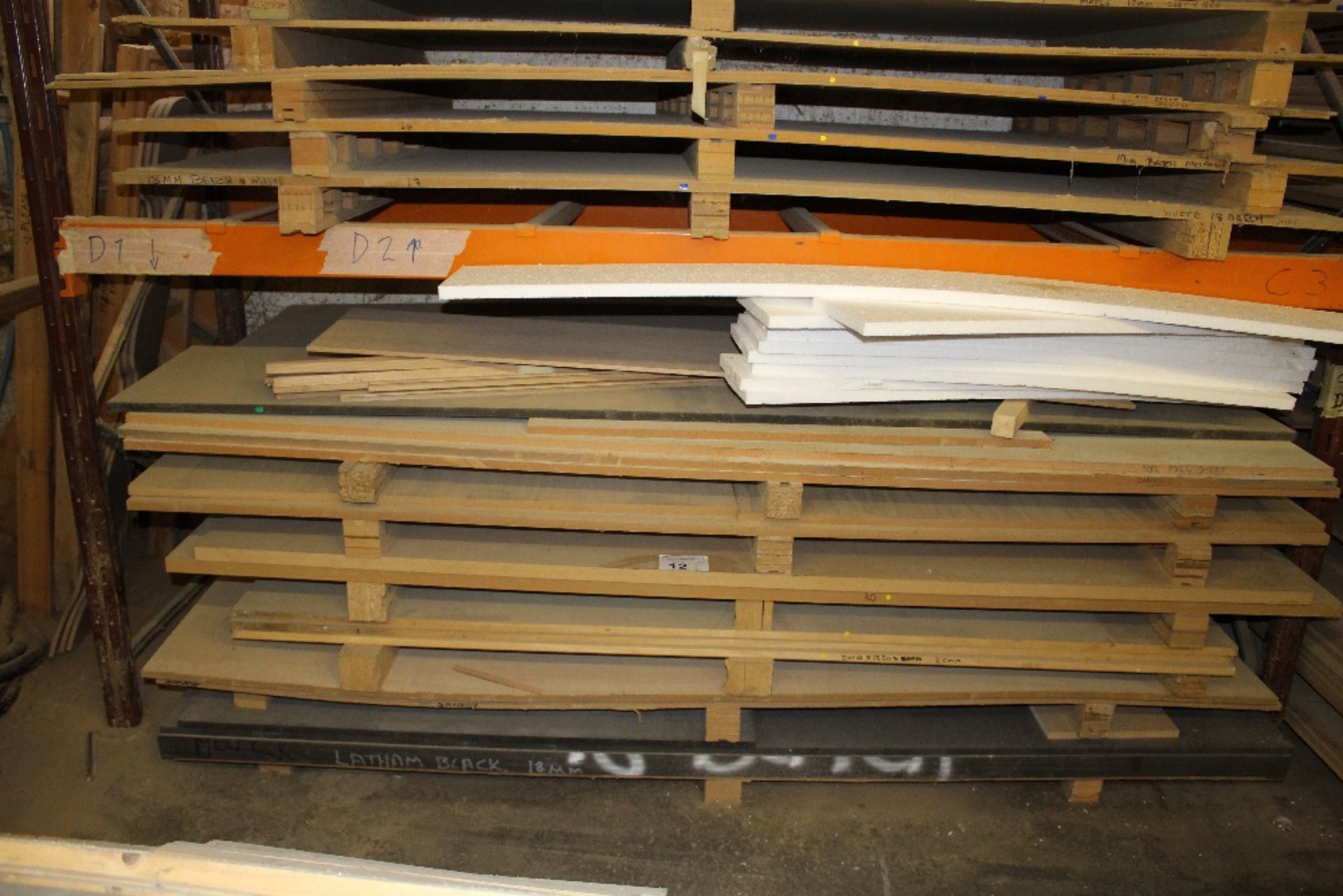 a large qty of various size boards incl. MDF, wood veneered MDF, Melamine faced MDF etc.  Contents - Image 4 of 4