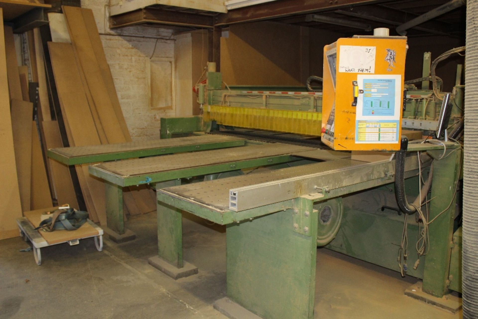 1 Holzma Beam Saw, Model: HPP91-3100, 3ph, max cut 3100x75mm,  Scoring saw 200mm,  Main saw 450mm - Image 2 of 9