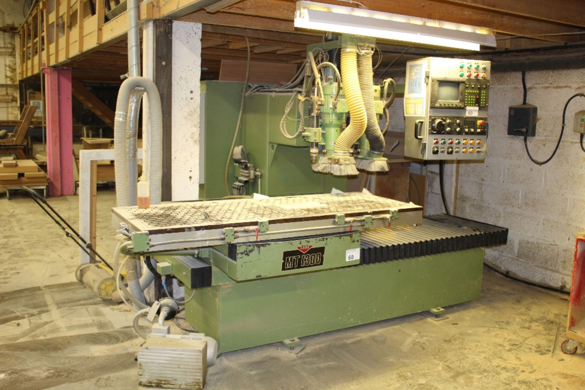 1 Rye CNC Router model MT1600 fitted with 2 Perske Heads, 2 DeSoutter Air Drills,   programmable