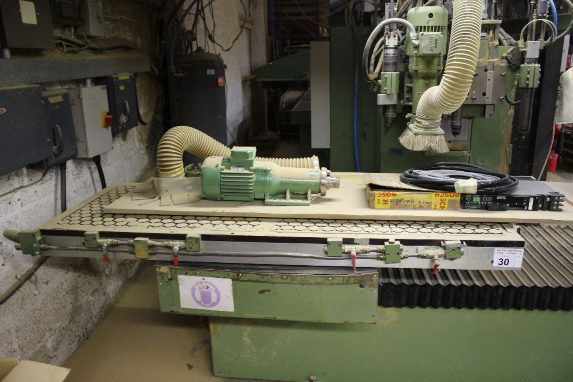 1 Rye CNC Router model MT1600 fitted with Matrix table, 2 Perske Heads, 3 air drills, 1 Rietschle - Image 2 of 12