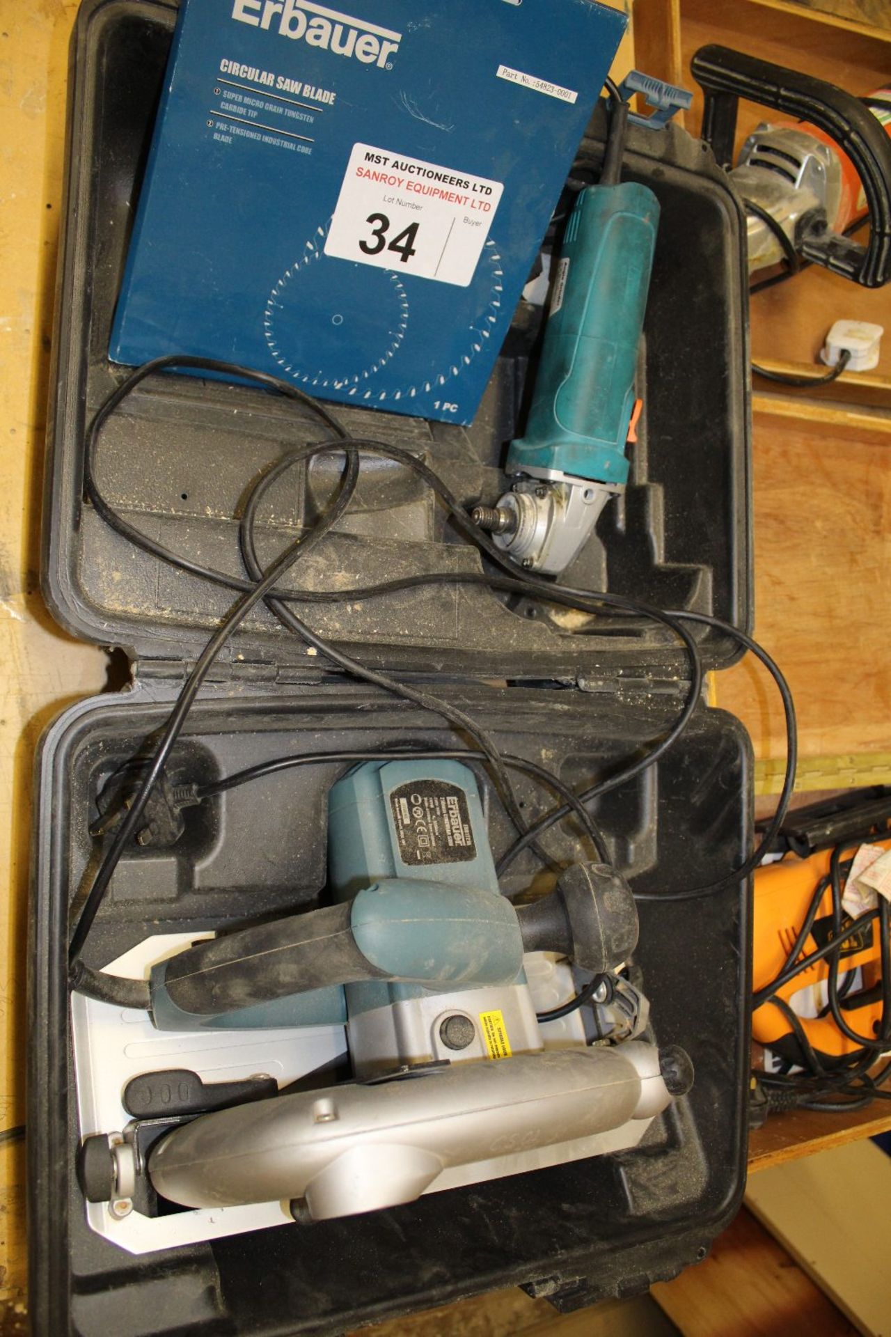 a qty of various power tools incl. an Erbauer circular saw with spare blade, a Silverline angle - Image 5 of 5