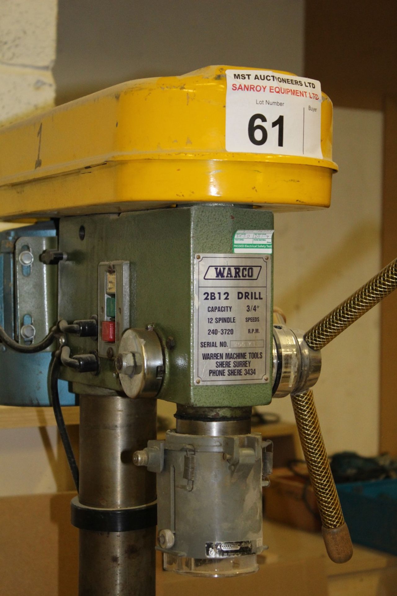 1 pillar drill by Warco type 2B12, 1 / 2 inch chuck, 240v & 1 stand - Image 3 of 4